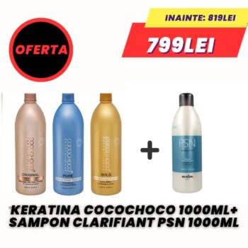 OFERTA PREMIUM - Keratina 1000ml (ORIGINAL) + Sampon Clarifiant 1000ml PSN (CADOU)